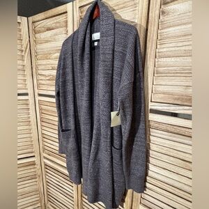 NWT Hinge Shimmering Charcoal Women’s Cardigan Size M